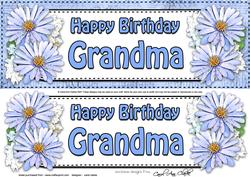 Large Dl Birthday Grandma Daisies Floral 3D Decoupage