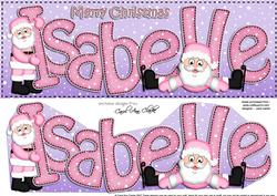 Merry Christmas Isabelle Santa Large Dl & 3D Decoupage