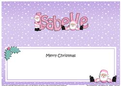 Merry Christmas Isabelle Santa Matching Large Dl Insert