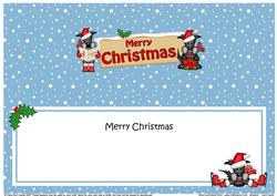 Christmas Scottie Dog Signpost Large Dl Matching Insert