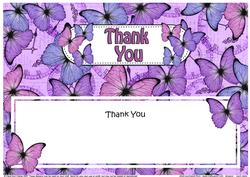 Thank You Butterflies Large Dl Matching Insert
