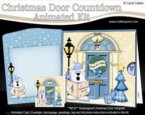 3D Singing Polar Bear's Xmas Door Countdown Animated Card