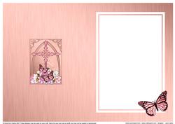 Fancy Cross Pretty Flowers Butterfly Pyramid Matching Insert