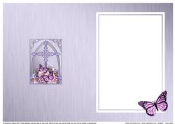 Fancy Cross Bouquet & Butterfly Pyramid Matching Insert