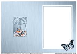 Fancy Cross Butterfly Bouquet Pyramid Matching Insert