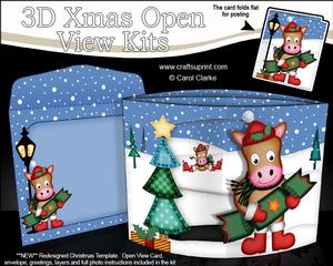 3D Gigi Horse's Present Christmas Open View Card Kit