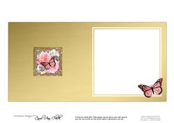 Butterfly & Roses Round Edged Shaped Matching Insert