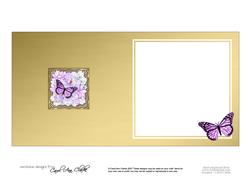 Pretty Flower & Butterfly Round Edged Shaped Matching Insert