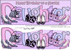 Large Dl Birthday Special Daughter Shoes Handbags Decoupage