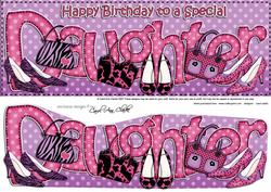 Large Dl Birthday Special Daughter Shoes Handbags Decoupage