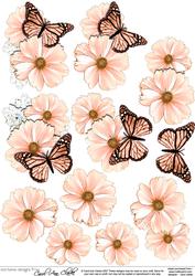 Pretty Butterfly & Flower 3D Decoupage Designs