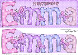 Large Dl Birthday Emma Butterflies Card & 3D Decoupage