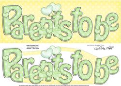 Large Dl Parents to Be Baby 3D Decoupage