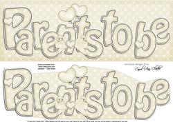 Large Dl Parents to Be Baby 3D Decoupage