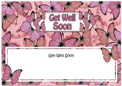 Get Well Soon Butterflies Large Dl Matching Insert