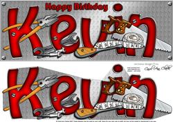 Large Dl Birthday Kevin DIY Tools 3D Decoupage