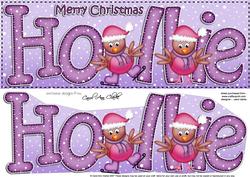 Merry Christmas Hollie Robins Large Dl & 3D Decoupage