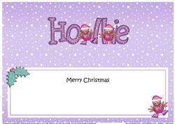 Merry Christmas Hollie Robins Matching Large Dl Insert