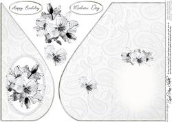 Posy & Pearls Teardrop Card