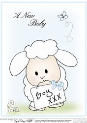 A4 Little Lamb - New Baby Boy