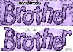 Large Dl Birthday Brother Clocks 3D Decoupage