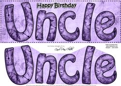 Large Dl Birthday Uncle Clocks 3D Decoupage