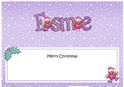 Merry Christmas Esme Robins Matching Large Dl Insert