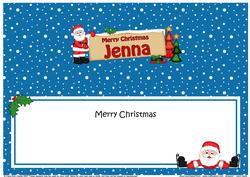 Xmas Jenna Santa Signpost Large Dl Matching Insert