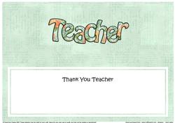Thank You Teacher Roses Matching Large Dl Insert