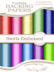 'swirls Embossed' Festive Backing Paper Kit