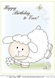 A4 Little Lamb - Birthday