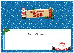 Christmas Son Santa Signpost Large Dl Matching Insert
