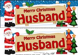 Xmas Husband Santa Signpost Lge Dl Easicut Decoupage