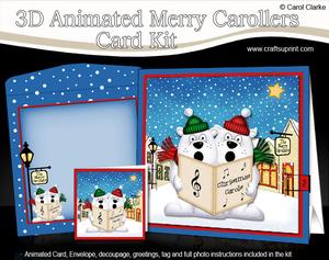 3D Xmas Singing Polar Bears Animated Merry Carollers Kit