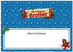 Xmas Brother Robin Signpost Large Dl Matching Insert