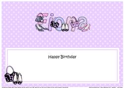 Birthday Fiona Shoes & Handbags Large Dl Insert