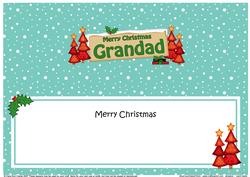 Xmas Grandad Trees Signpost Large Dl Matching Insert