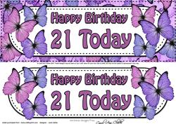 Large Dl 21 Today Butterflies Card & 3D Decoupage