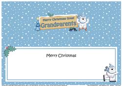 Xmas Great Grandparents Polar Bear Signpost Lge Dl Insert