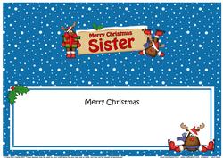 Xmas Sister Rudolph Signpost Large Dl Matching Insert