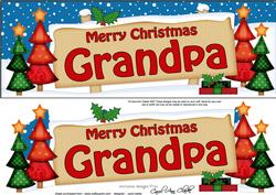 Xmas Grandpa Trees Signpost Large Dl Easicut 3D Decoupage