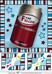 8 x 8 Fab Feller Beer Can Scalloped Corner Topper
