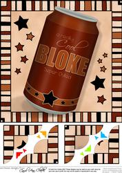 8 x 8 Fab Feller Beer Can Scalloped Corner Topper