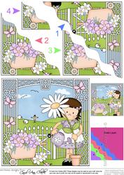 Girlz Suzi's Flower Wavy Corner Side Stacker Topper