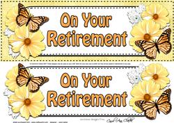 Large Dl Retirement Floral Butterflies 3D Decoupage