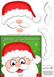 Christmas Santa 6x6 Fun Novelty Quick Card & 3D Decoupage