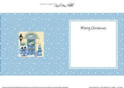 Owl's Present Christmas Door Matching Square Insert