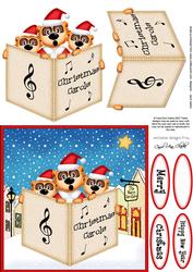 Carol Singing Meerkats Merry Carollers 3D Decoupage