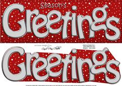 Large Dl Season's Greetings Quick Card 3D Decoupage