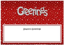 Xmas Season's Greetings Matching Large Dl Insert